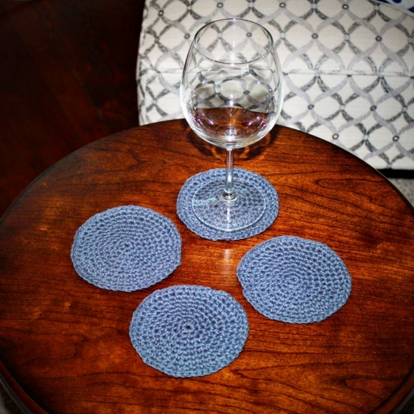 Coasters (4) Handmade Crocheted - Picture 4 of 4
